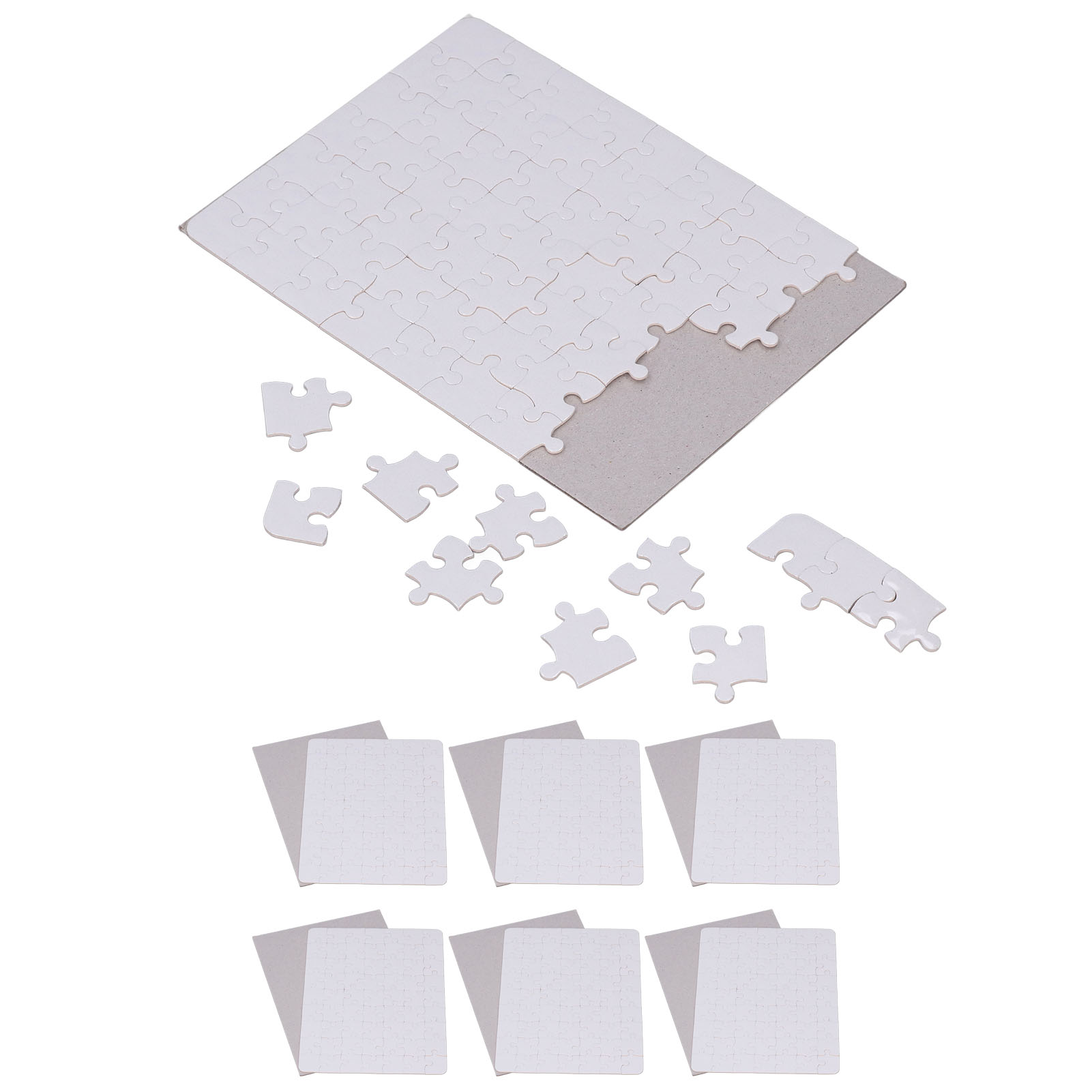 Puzzle Blank White - ชุดตัวต่อภาพเปล่า 6 ชิ้น ขนาด 13x18 ซม.