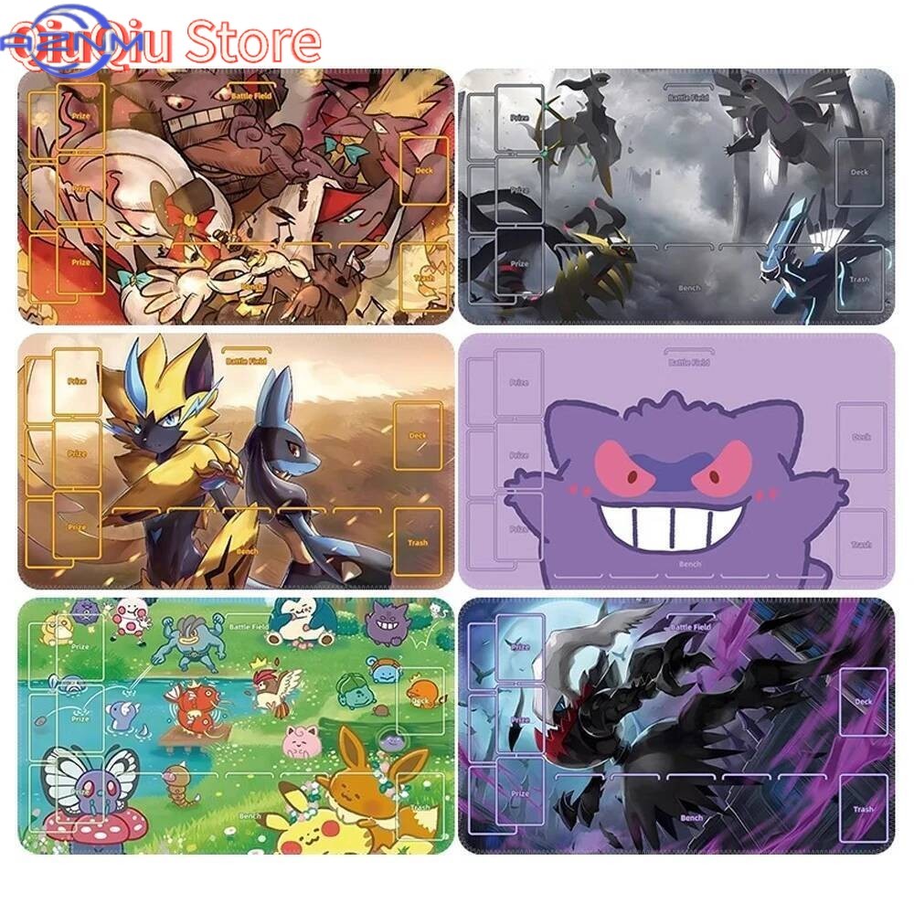 Door Mat Blank - แผ่นรองเมาส์ลายตัวละครอนิเมะโปเกมอนผสมผสาน, แผ่นรองเมาส์กันน้ำกันลื่นสำหรับเล่นการ์ด