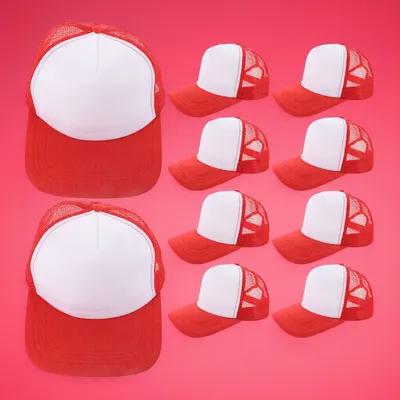 Hat Sublimation Blank - หมวกเบสบอลเปล่า 10 ชิ้น หมวกตาข่ายสำหรับพิมพ์ลายซับลิเมชั่น หมวกพิมพ์ลายเองได้ ใช้ซ้ำได้