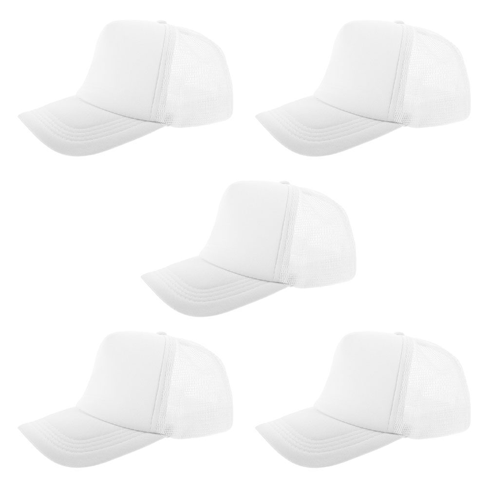 Hat Sublimation Blank - หมวกเบสบอลตาข่ายเปล่า 5 ชิ้น สำหรับงานซับลิเมชั่น พิมพ์ลาย DIY
