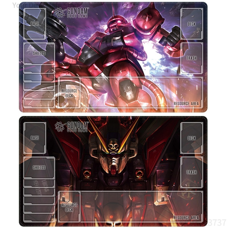 Door Mat Blank - การ์ตูนยูนิคอร์นกันดั้มซีรีส์ TCG แผ่นรองเล่นการ์ดสำหรับผู้เล่นคนเดียว ชุดแผ่นยางสำหรับเล่นเกมต่อสู้ แผ่นรองโต๊ะเกมต่อสู้ ใหม่
