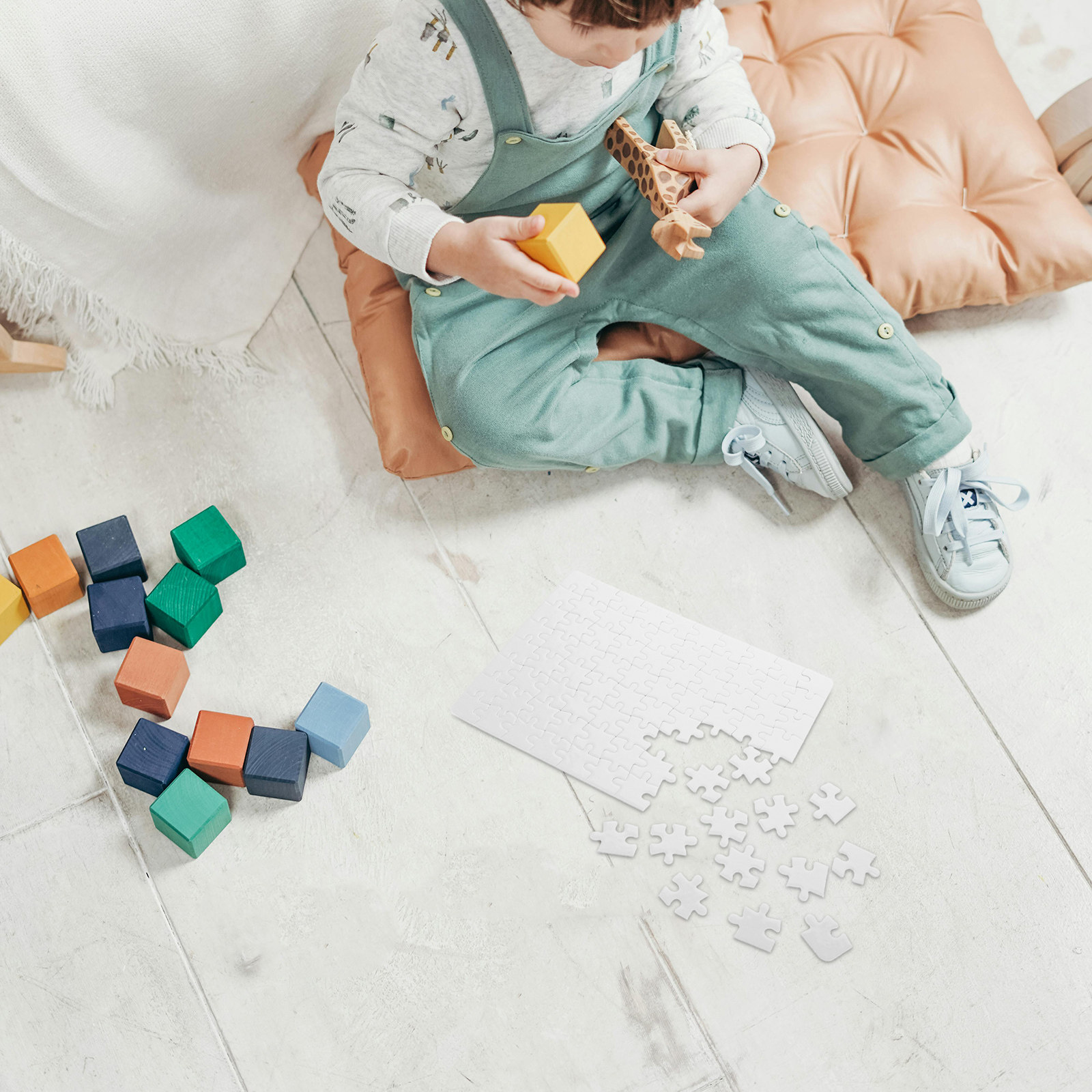 กระดานจิ๊กซอว์สีขาว 4 แผ่น จิ๊ - Puzzle Blank White บทวิจารณ์และราคา