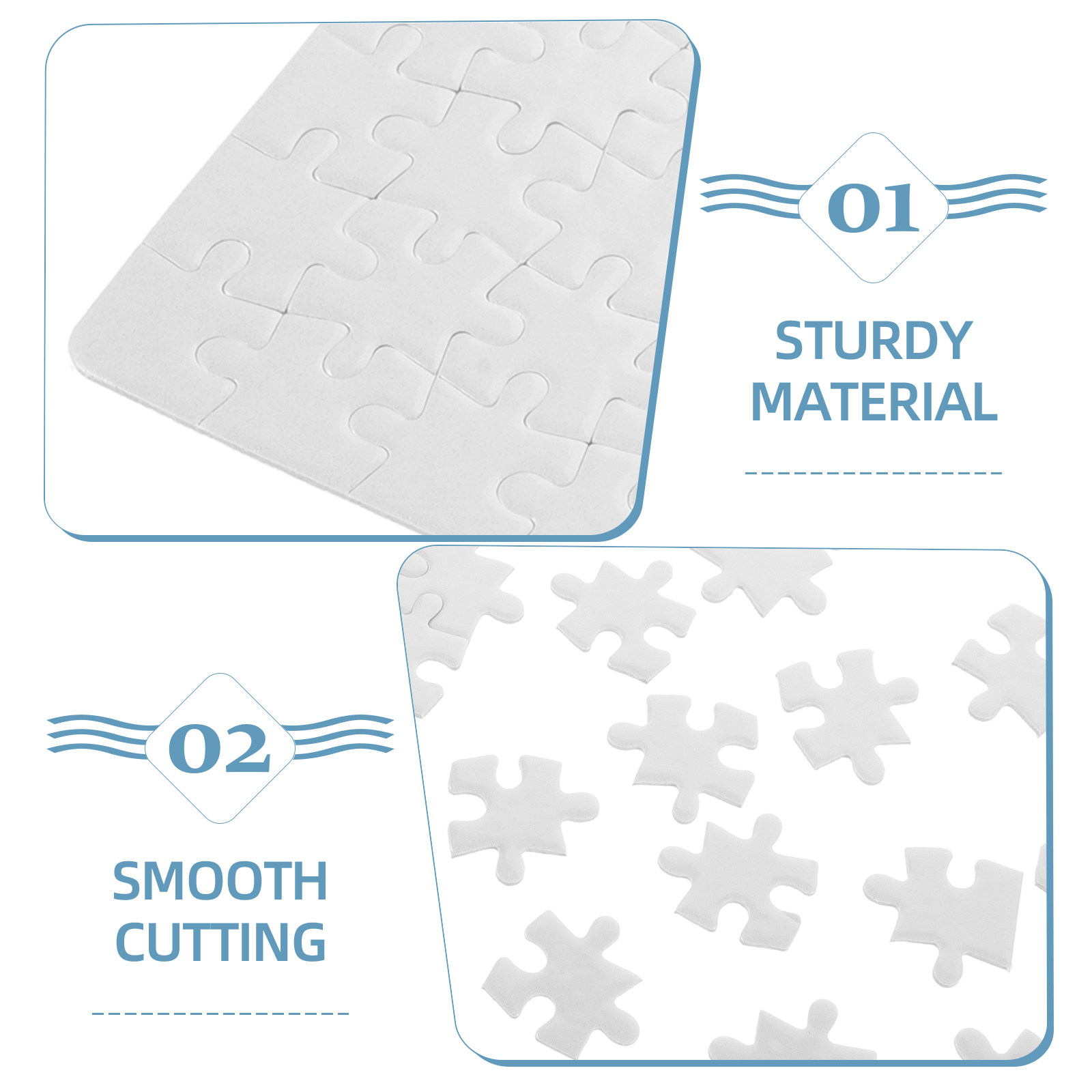 กระดานจิ๊กซอว์สีขาว 4 แผ่น จิ๊ - Puzzle Blank White บทวิจารณ์และราคา