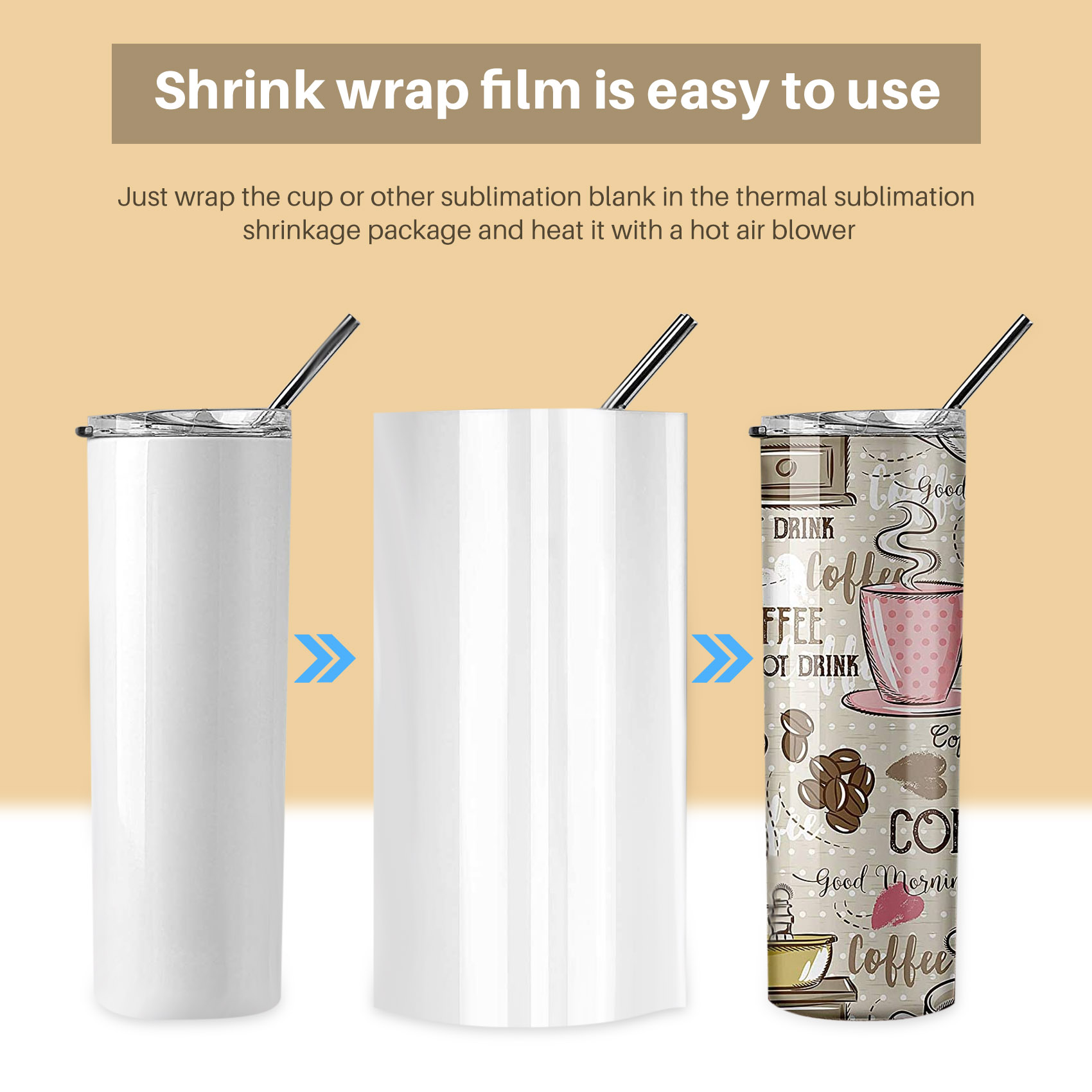 ปลอกหุ้มแบบหดตัวสำหรับงานซับลิ - Sublimation Mug White บทวิจารณ์และราคา